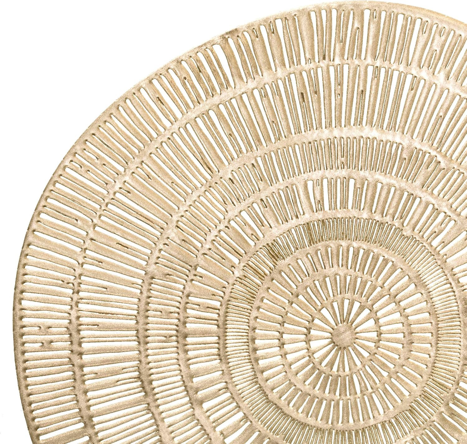 " OCCASIONS " 120 Pieces Pack Pressed Vinyl Metallic Placemats/Wedding Accent Centerpiece Placemat (Cleo Gold)