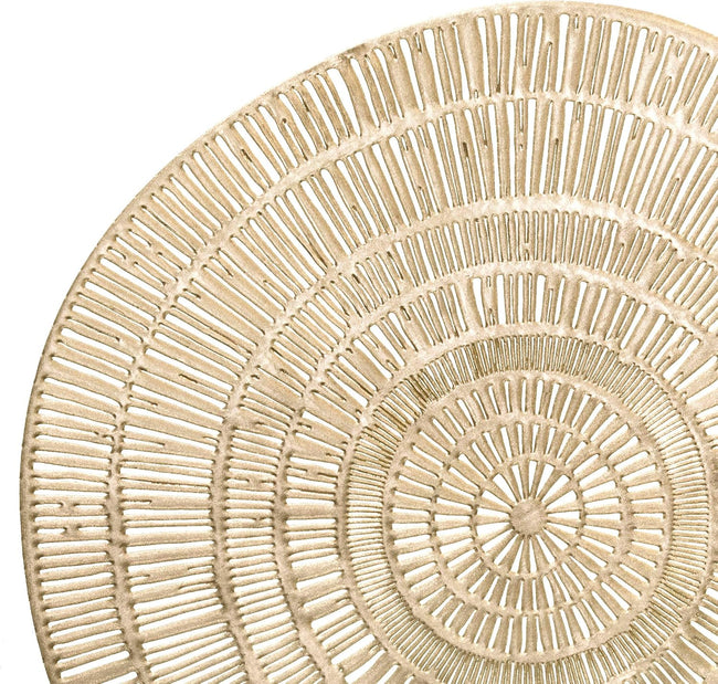 " OCCASIONS " 120 Pieces Pack Pressed Vinyl Metallic Placemats/Wedding Accent Centerpiece Placemat (Cleo Gold) Main Image