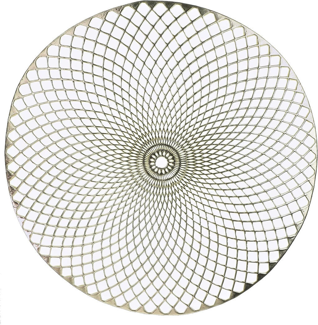 " OCCASIONS " 120 Pieces Pack Pressed Vinyl Metallic Placemats/Wedding Accent Centerpiece Placemat (Mystique, Silver)