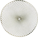 " OCCASIONS " 120 Pieces Pack Pressed Vinyl Metallic Placemats/Wedding Accent Centerpiece Placemat (Mystique, Silver)