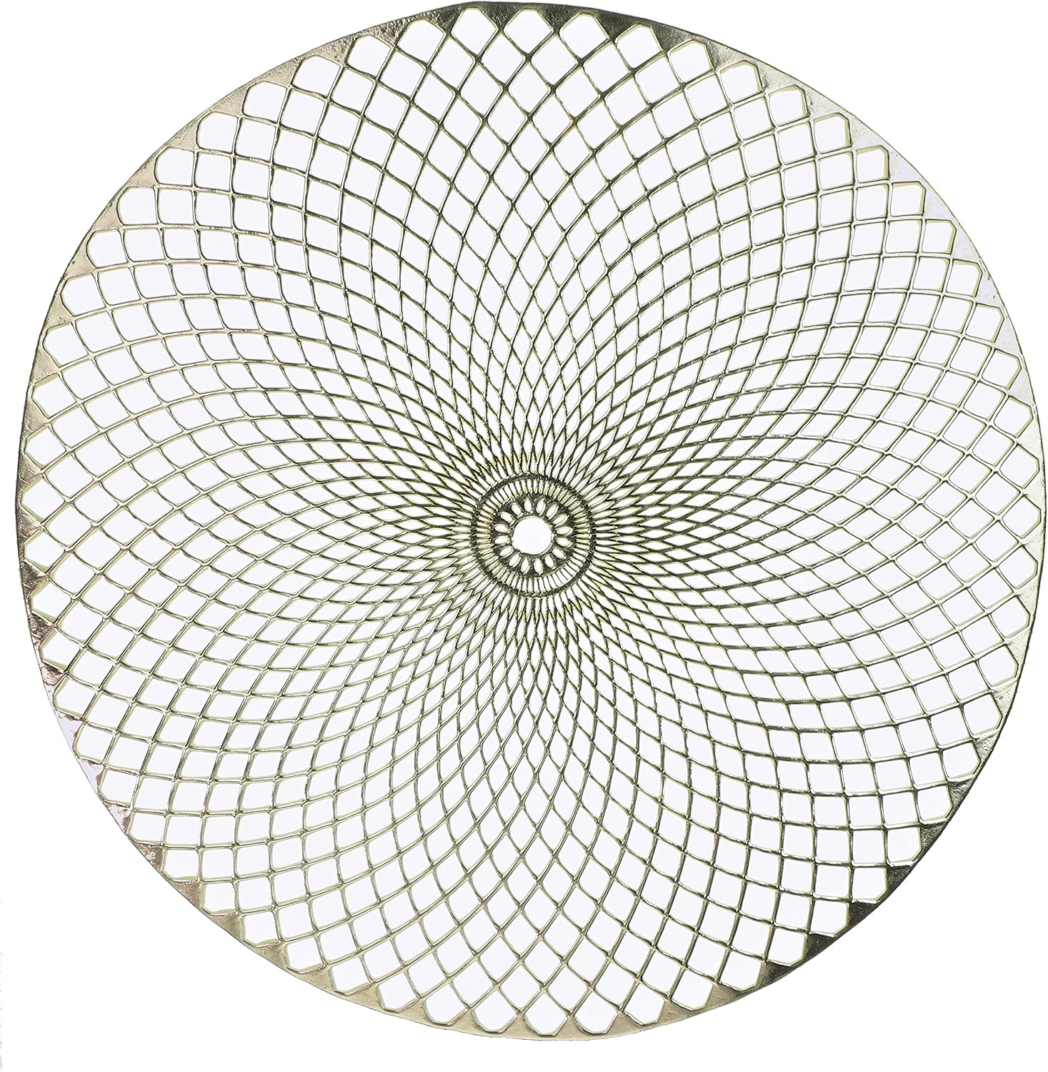" OCCASIONS " 120 Pieces Pack Pressed Vinyl Metallic Placemats/Wedding Accent Centerpiece Placemat (Mystique, Silver)