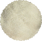 " OCCASIONS " 120 Pieces Pack Pressed Vinyl Metallic Placemats/Wedding Accent Centerpiece Placemat (Mystique, Silver)