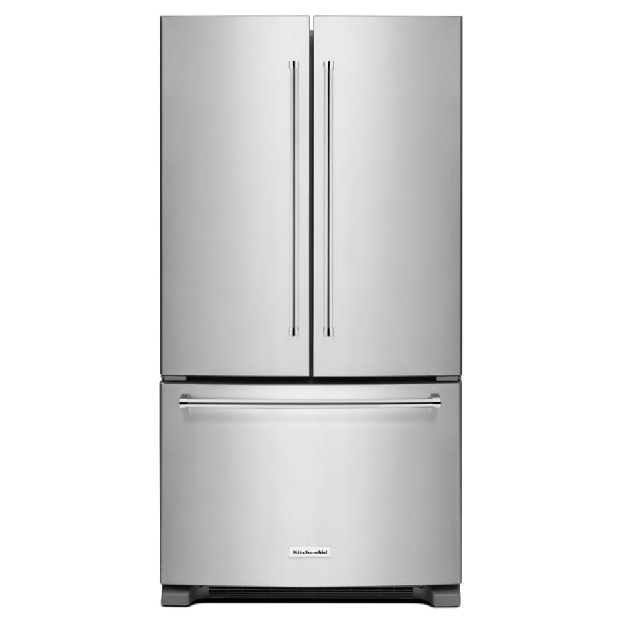KitchenAid 36 Inch Wide 20 Cu. Ft. Counter Depth French Door Refrigerator with Interior Water Dispenser