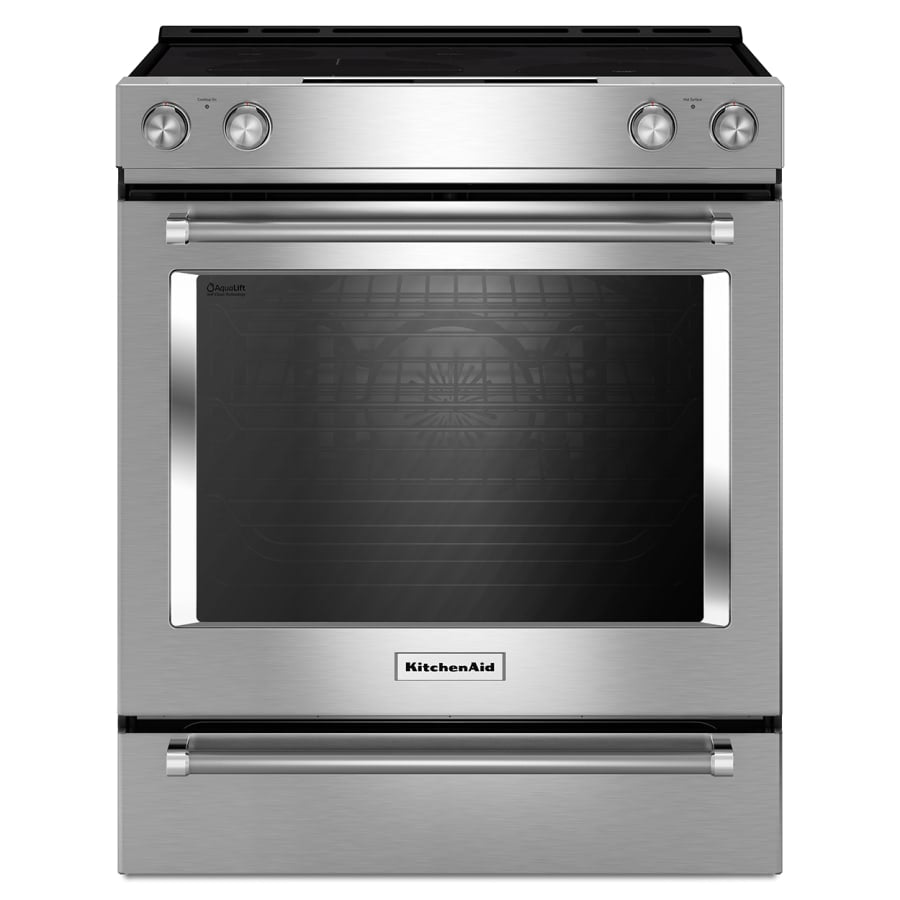 KitchenAid 30 Inch Wide 6.4 Cu. Ft. Slide-In Electric Range with 5 Cooking Elements