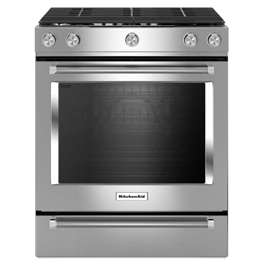 KitchenAid 30 Inch Wide 5.8 Cu. Ft. Slide-In Gas Range with 5 Burners