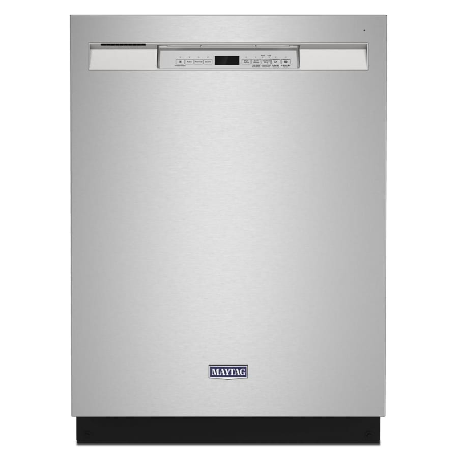 Maytag 24 Inch Wide 14 Place Setting Energy Star Certified Built-In Front Control Dishwasher with Dual Power Filtration