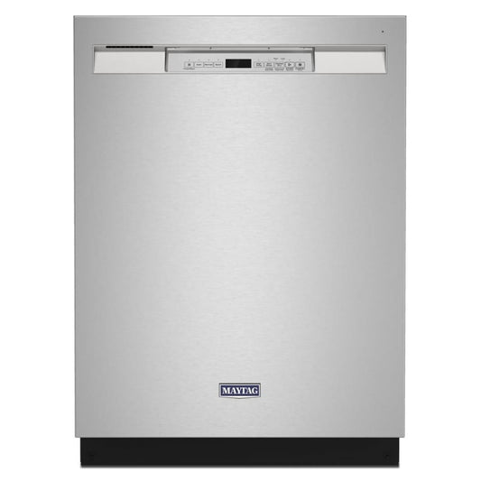 Maytag 24 Inch Wide 14 Place Setting Energy Star Certified Built-In Front Control Dishwasher with Dual Power Filtration